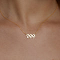 Custom Lucky Angel Number Necklace Minimalist Gold Plated Stainless Steel Initial Necklace Women Jewelry