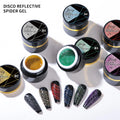JTING New Design 6 Colors Disco Spider Gel Polish Uv Led High Density Broken Diamond Flash Gel Nail Polish Paint ODM/OEM Custom