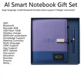 AI Smart Leather Notebook-Personalized Business Style Silk Screen Printed Office Staff Teacher's Day Gift Office Use Valentine's