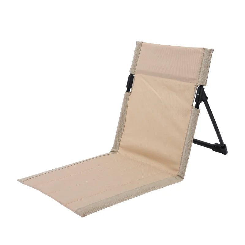 Get-Fit Portable Lazy Beach Chair Extendable Folding Lawn Chair Aluminum Alloy Support Pole Outdoor Camping Dining Hiking Park