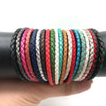 Top Quality Leather Cords Cowhide Ropes 4 mm Woven Leather Cord Bracelet Necklace Cord for Handmade Jewelry Making