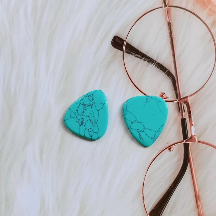 DIY Customized Standard Teardrop Blue Turquoise Guitar Pick Plectrum Can Print