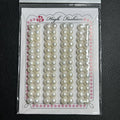 White 8-9mm Flat Bottom Round Freshwater Genuine Cultured Real Button Pearl for Silver Stud Earings