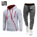 Liu Ming Custom Logo Printing 2025 Fashion Autumn Men Tracksuit Sportswear Two Piece Suit Hoodie Sweatshirts and Sweatpants Set