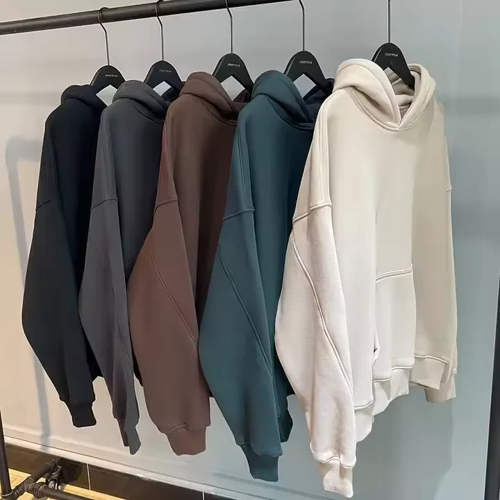 High Quality Custom logo 400G 100% Cotton Heavyweight Fleece Blank Oversized Plus Size Men'S Hoodies MegaBDM