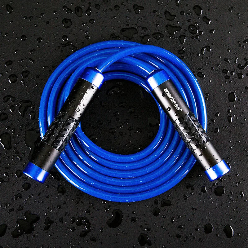 Heavy Steel Fitness Jump Rope for Kids New Design Rubber Handle Cordless Speed Training Gym Exercise Customized Color