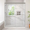 Shower Door Semi-Frameless 56-60" W X 70" H Glass Sliding With 1/4" (6mm)
