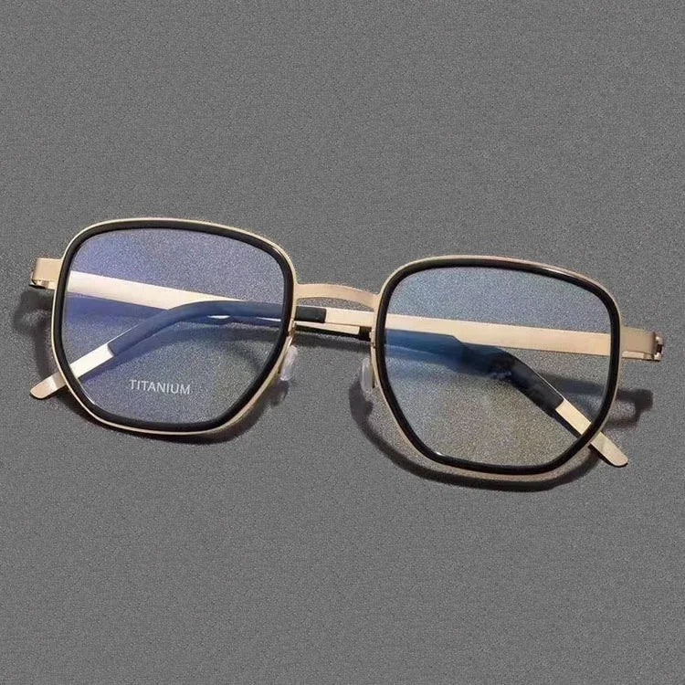 Fancy Solid Pattern Titanium Acetate Eyewear Formal Optical Eye Glasses Frame Spectacle Eyeglasses Manufacturer