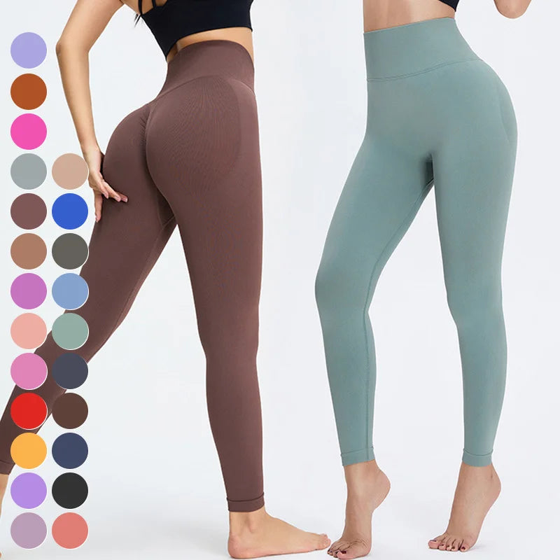 Nude Workout Tights Wear Quick Dry High Waist Sports Legging Butt Lift Hip Tight Gym Fitness Pants Women Seamless Yoga Leggings