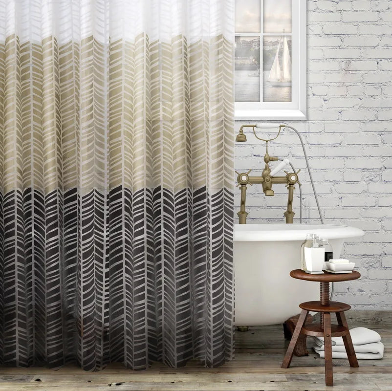 Classic 100% PE Eco-Friendly Waterproof Shower Curtain for Bathroom