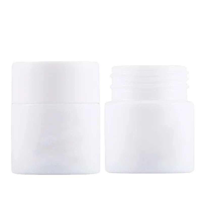 Hot Sale Skin Care Glass Jar White Clear 60ml 4oz Plastic Cap Face Cream Cosmetic with Silk Screen Printing