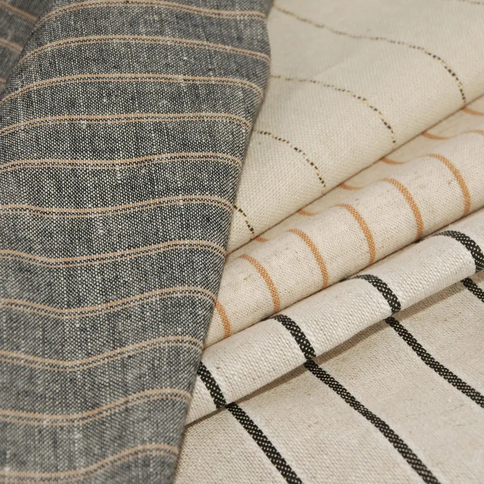 Cloth Soft Striped Yarn Dyed Shirt Stripe Different Size Hot Selling Original Color 100% Cotton Linen Fabric