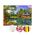 DIY 11CT Handicraft Cloth Landscape Patterns Cotton Thread Cross Stitch Canvas Kit for Wall Hangings