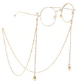 Luxury Women Strap Hang Spectacle Accessory Cord Holder Lanyards Chain Pearl Pendant Sunglasses Glass Chain 90cm 2 Colors