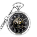 Retro Roman Pocket Watch Number Hand Wind Mechanical Pocket Watches