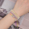 Handmade Freshwater Pearl Bracelets Boho Rainbow Miyuki Seed Beaded Geometric Adjustable Jewelry for Weddings Factory Wholesale