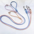 OEM Custom PVC Dog Collar Leash Set Waterproof with Padded Feature Ribbon Decoration Solid Pattern Pet Lead Set