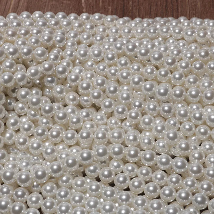 Wholesale High Quality 3-20mm Shell Pearl Diy Handmade Beaded Chain Pearl Round Beads Pearl