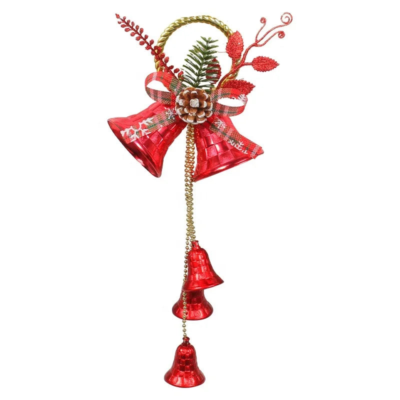 Manufacturer Direct Sale Xmas Gift Door Hanging Props Christmas Bell Window Decoration Pendant