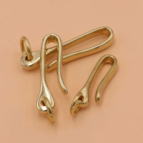 Promotion Key Rings Clip Solid Brass U Key Loop Hook Pocket Brass Purse Other Keychain Ring Belt Clip Hook Car Metal Key Chains