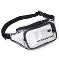 Custom Crossbody Hiking Belt Waist Bag Men's Waterproof Transparent PVC Clear Custom LOGO Fanny Pack for Women Men