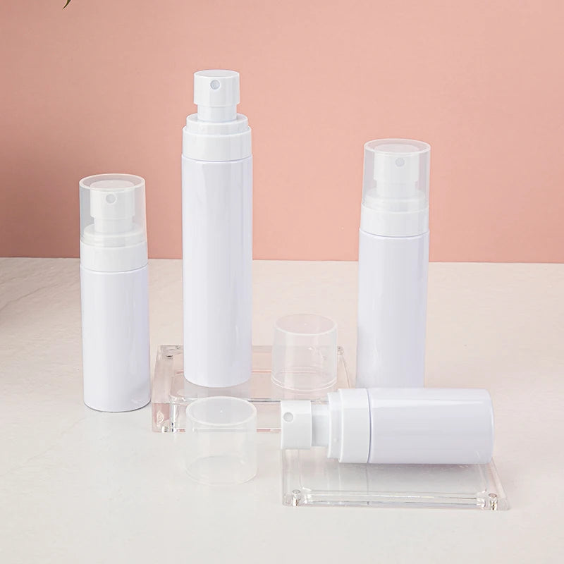 45Ml 60Ml 80Ml 100Ml Pet White Plastic Body Mist Spray Cans 10Ml Pocket White Spray Bottle Perfume