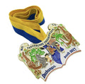 Customized Best-selling Zinc Alloy Medal Cartoon Creative Design Festival Promotional Gifts Metal Badge Ribbon Color Casting