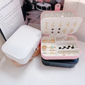 Low Moq Custom Logo Wholesale Luxury Pu Leather Jewelry Box Organize Case Leather Mini Travel Jewelry Boxes