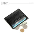 Hot Selling Women's Genuine Leather Slim Crocodile Card Holder RFID Wallet Small Simple Short Wallet with Open Closure