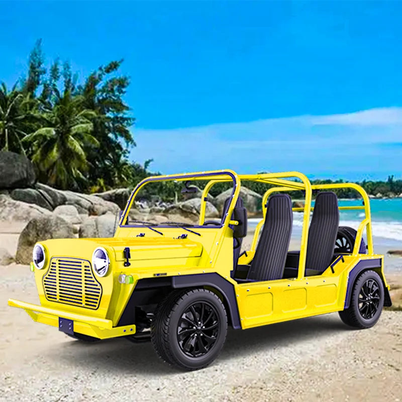 96V Lithium Battery Mini Moke 4 Seats With Smart Touch Screen Electric Moke for Family Use