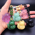 2025 Fashion Animal Zodiac Necklace Natural Crystal Obsidian Pendant Lucky Necklace for Gift