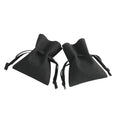 Microfiber 7x8 cm Small Drawstring Bags Fungus Open Style Black Dust Gift Wrap Jewelry Packaging Pouches