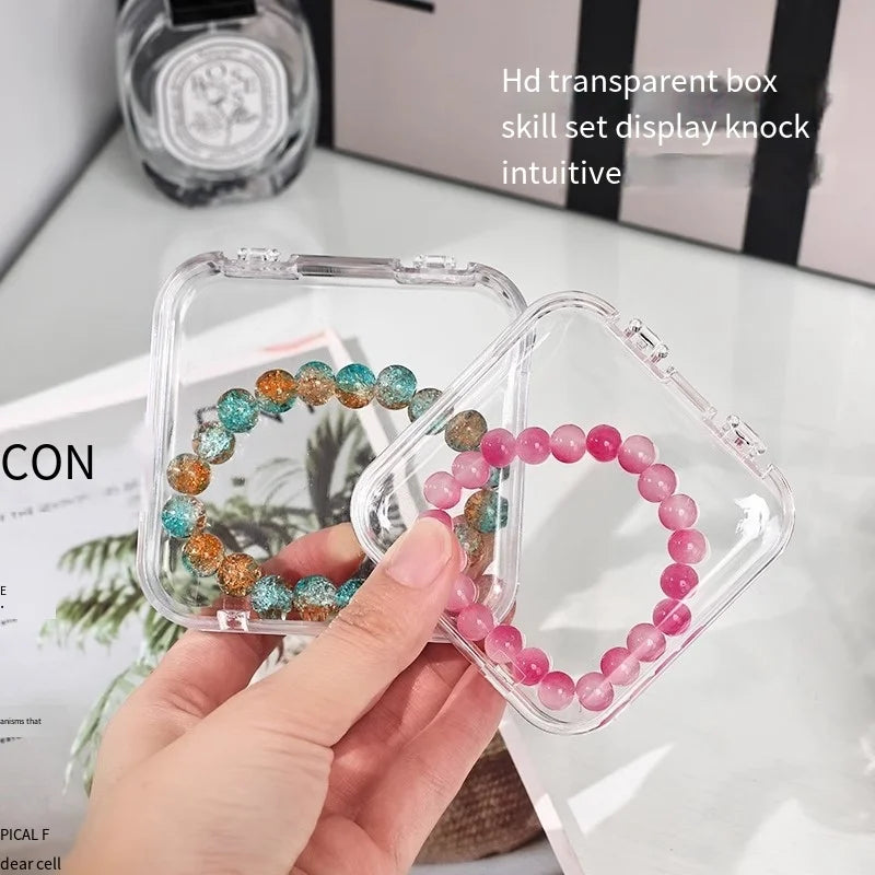 Transparent Nail Jewelry Storage Box Portable Plastic Case Nail Art Decoration Organizer Container 2026 New