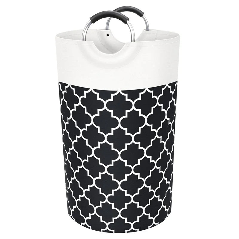 High Tube Large Capacity 82L Foldable Laundry Storage Basket Waterproof Fabric/Cloth Home Travel Bucket Multiple Collapsible