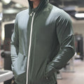 Men Running Jackets Gym Zipper Hooded Sport Jogging Training Fitness Sweatshirt Casual Running Sportswear Jacket