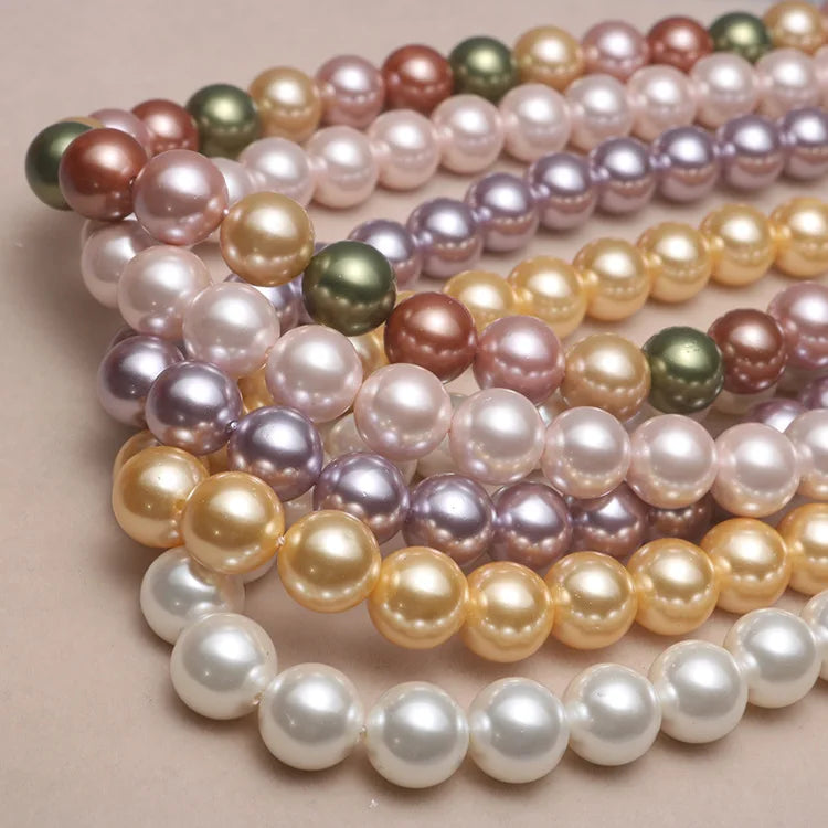 Changda 2025 Wholesale Baroque Freshwater Shell Pendant Necklace Trendy Mens Women's Artificial Pearl Choker with Link Chain