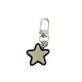 Black White Star Keychain for Women Backpack Pendant Car Key Chains Trendy Y2k Keyring Jewelry Accessories Couple Gift