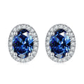 Jewelry Manufacturer Made New Design 925 Sterling Silver Fashion Birthstone Cubic Zirconia Stud Earrings for Women' s Gift