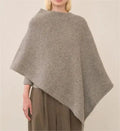 2026 Luxury Women Knitted Wool Poncho Sweater Shawl Manufacturer Custom Embroidery Pullover Adult Poncho Sweater