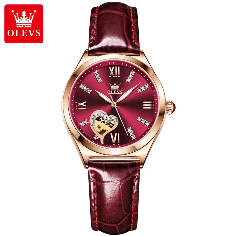 OLEVS 6636  Oem Skeleton  Sport Fashion Casual Watches Woman Wrist Fashion Brand Automatic Mechanical Watch