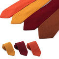 Men's Skinny Tie 2.76" Viscose Linen Necktie Perfect for Formal and Casual Occasions