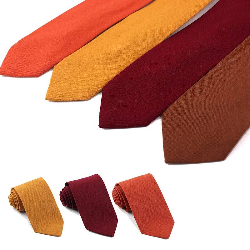 Men's Skinny Tie 2.76" Viscose Linen Necktie Perfect for Formal and Casual Occasions