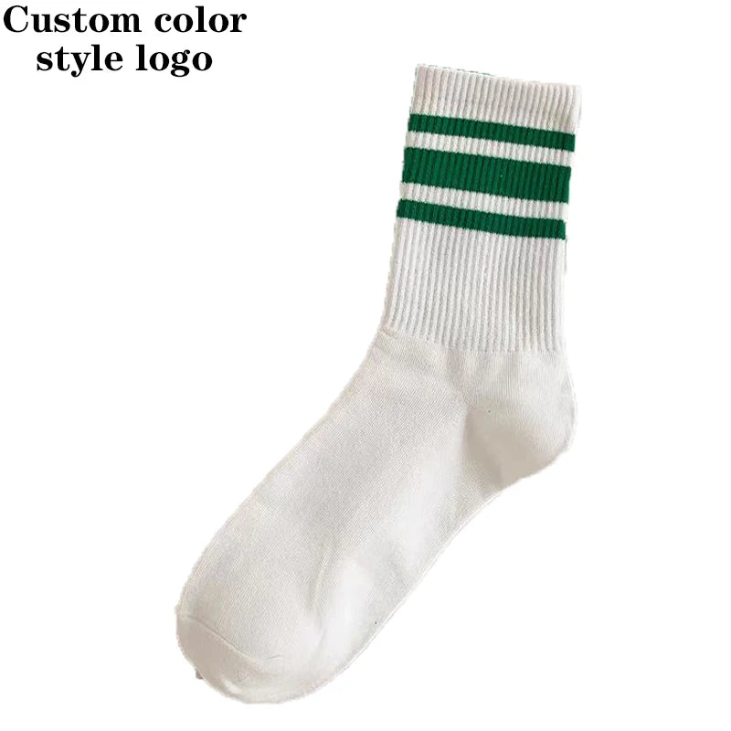 High Quality Crew Custom Knitted Sports Skateboard Tube Socks Breathable 100% Cotton Non-Slip Football Basketball Pilates Bottom