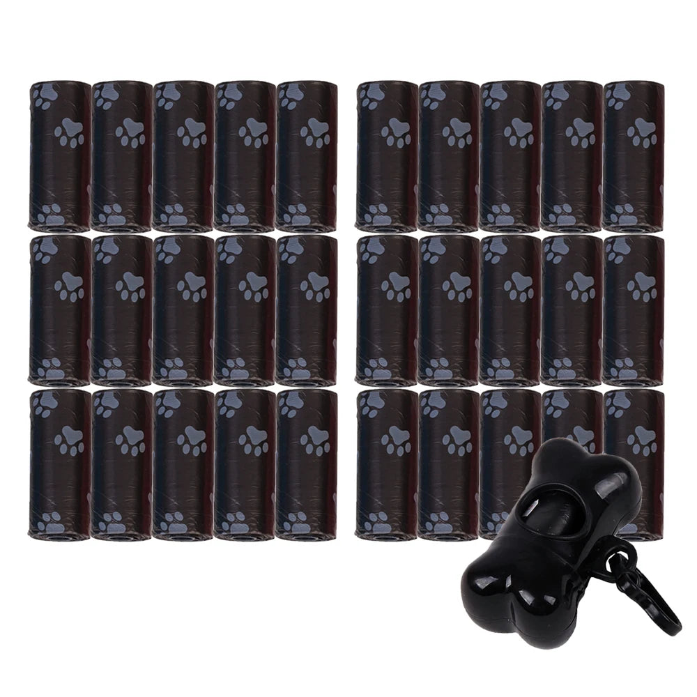 30 Rolls Unscented Outdoor Pet Waste Garbage Bags Set Plastic Dog Poop Carrier Holder Dispenser with Pick Tools Pet Accessories