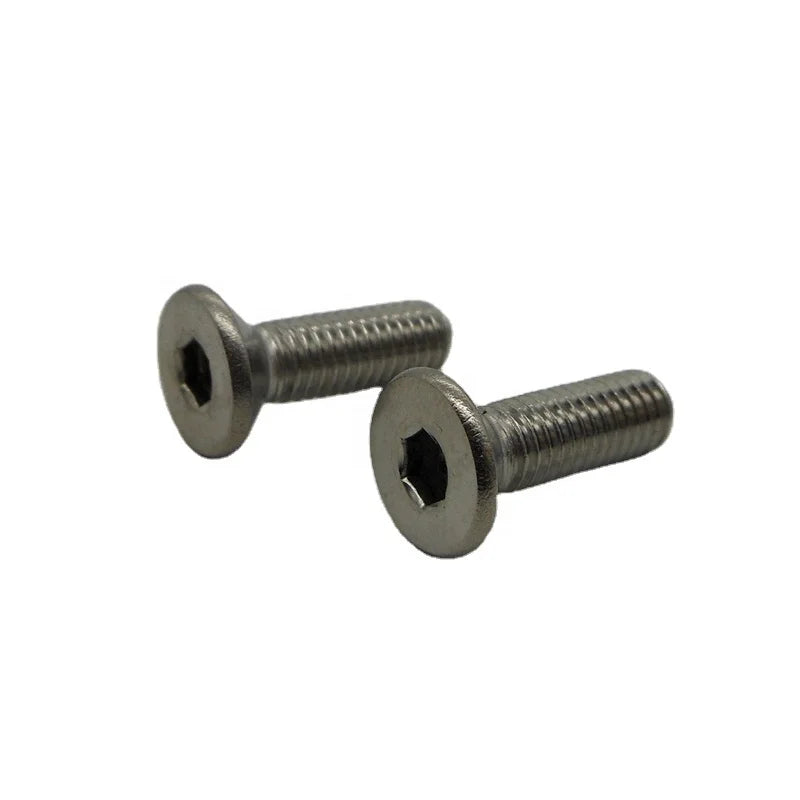 Hot Sale M1.6 M2 M3 M4 Stainless Steel 304 Hexagon Screws Socket Flat Head Countersunk Head Screws DIN7991