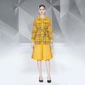 Women's Chiffon Ruched Knee-Length Long Sleeve Bohemian Elegant Vintage Floral Casual Dresses-Wholesale Fashion Apparel