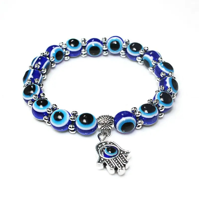 Hot Selling Women and Mens Handmade Bracelet High Quality Blue Turkish Eye Charm Lucky Beaded Bracelet