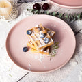 Shengjing Modern Party Hotel Catering Tableware Customize Logo Round Ceramic Wedding Matte Pink Dinner Porcelain Plates