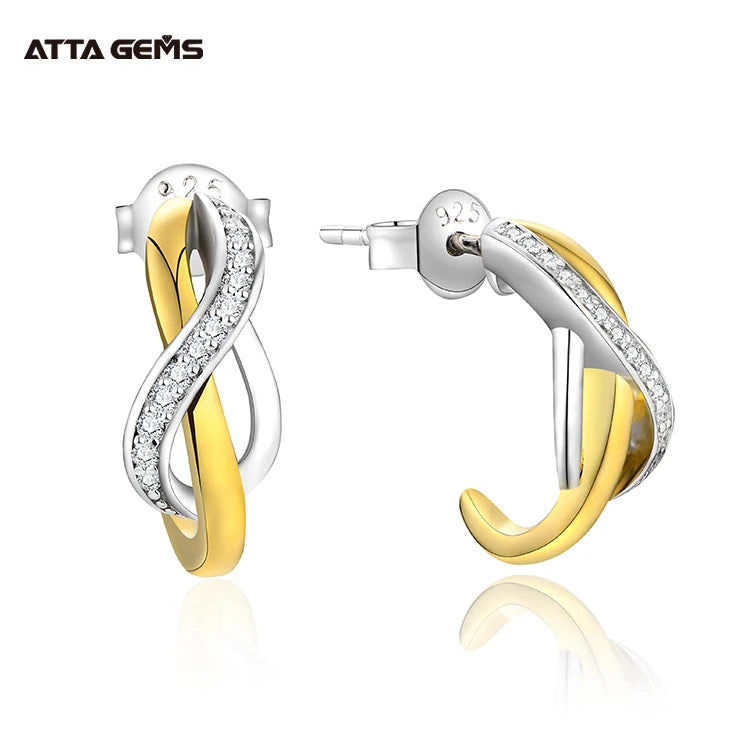 Wholesale Fine Jewelry Earrings D Color VVS Moissanite Diamond 925 Silver Luxury Earrings Gift for WomenUnisex