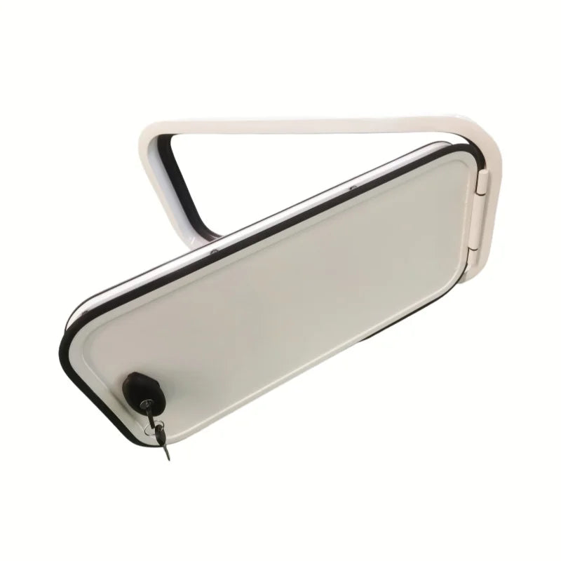 600x350mm Rv Hatch Door caravan Side Door with Sturdy Aluminum Hinge for Off-road Camper Travel Trailer